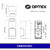 Detector Exterior inalámbrico 180° antimasking OPTEX WXI-RAM