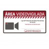 Cartel Adhesivo de "Área Video Vigilada"