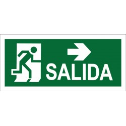 CARTEL INDICADOR DE SALIDA DERECHA