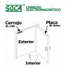 Cerrojo Electromagnético 300lbs   SOCA SL180